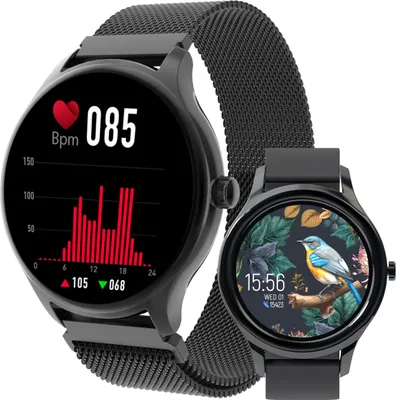 Produktbild von Damen Smartwatch Sportband ForeVive 3 SB-340 Bluetooth Musiksteuerung, Schrittzähler etc. IP68, Fitness-Uhr, Herzfrequenzmesser Schlankes Schwarz