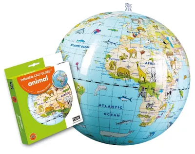 Zdjęcie produktu dla Elzusha - Nadmuchiwana globus, 30 cm - Zwierzęta i kraje - Edukacyjna zabawka