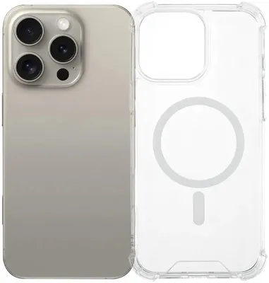Immagine prodotto di Custodia MagSafe per Apple iPhone 16 Pro - Cover posteriore Phonesta Shockproof - Trasparente