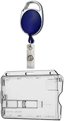Produktbild von Ausweisset Ausweisjojo Jojo BLAU Zipper Kartenhülle Ausweishülle TRANSPARENTER Ausschieber