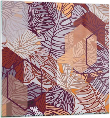 Produktbild von Bilder auf glas - Blatt Pflanze Blume - 70x70cm - Glasbilder - Wandbilder - Kunstdruck - zum Aufhängen bereit - Wanddekoration aus Glas - Glas Bilder - Wandbild auf Glas - Einteilig - GAC70x70-3865