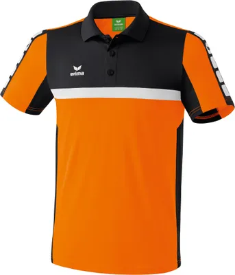 Produktbild von Erima CLASSIC 5-CUBES SERIES polo shirt orange/black/white 164