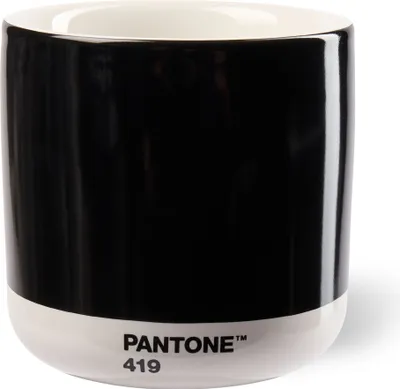 Immagine prodotto di PANTONE Porzellan Thermobecher Latte Macchiato, 220 ml, Farbe: Black 419 C