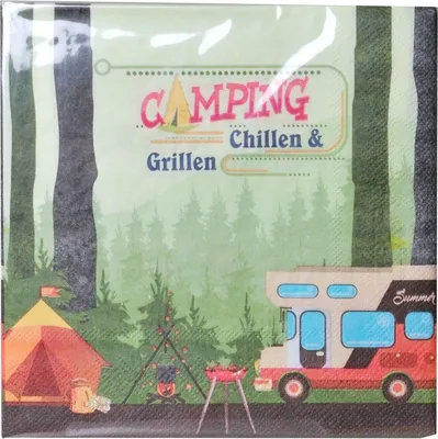 Produktbild von 20 Servietten Camping Wohnmobil 2-lagig, 33x33cm