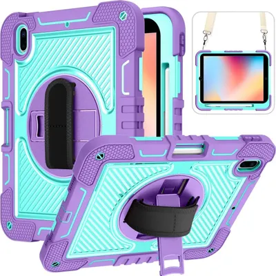 Produktbild von Tasche für iPad Mini 6 8.3" mit Ständer und Schultergurt Lila