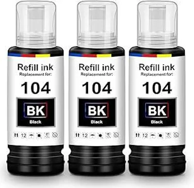 Immagine prodotto di Inchiostro UniPlus E104 Compatibile con Epson E104 Multipack Nero Cartucce per stampanti ET-2870 ET-2820 ET-4800 ET-1810 Compatibile con Epson Ecotank ET-2826 ET-4810 ET-2810 ET-2814 ET-2840 ET-2720 ET-2825