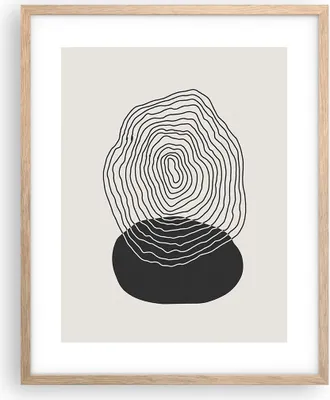 Produktbild von Gerahmtes Poster - Rahmen in heller Eiche - Abstraktion Fleck Gläser - 40x50 cm - Wand Bild - Wanddeko - Wandbilder - Wandposter - Bilderrahmen - Bilder - Kunstdruck - Wandbild - P2NPA40x50-4325