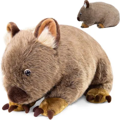 Produktbild von 26 cm Wombat Plüschspielzeug, realistische Krabbel-Wombat Puppe, weiches Kuscheltier für Kinder