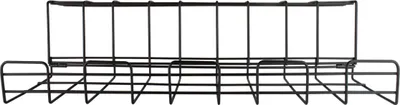 Produktbild von Natural Goods Berlin Kabelführung KORB, Kabelhalterung, Kabelkanal, Ablage für Schreibtisch, Ablagekorb, Schwarz, 40x10x10 cm, 1 Stück