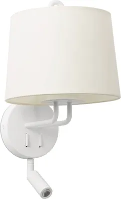 Zdjęcie produktu dla Wewnętrzna lampa ścienna MONTREAL z czytnikiem biały/biały 24032-01