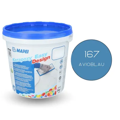 Obrázok produktu pre MAPEI® KERAPOXY Easy Design 2K 3 kg 167 avioblau Lepidlo na škáry pre obkladačky z epoxidovej živice
