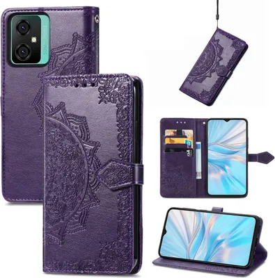 Produktbild von König Design Hülle kompatibel mit Kunstleder Handyhülle - Handy Case Lila