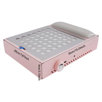Zdjęcie produktu dla Różowy odkurzacz do paznokci z filtrem Odkurzacz do paznokci 56W do salonów paznokci