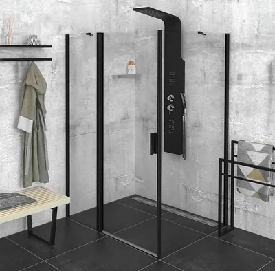 Zdjęcie produktu dla Zoom Line Black Prostokątna kabina prysznicowa 1300x800mm wariant L/R