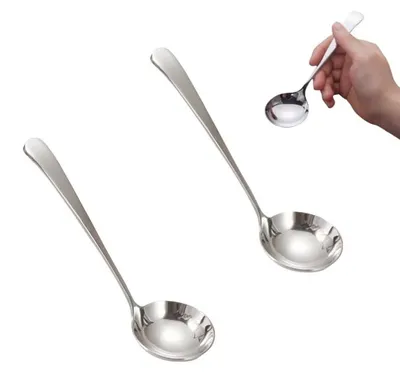 Juslöffel 2er-Set, 20 cm, Edelstahl 18/10, Silber