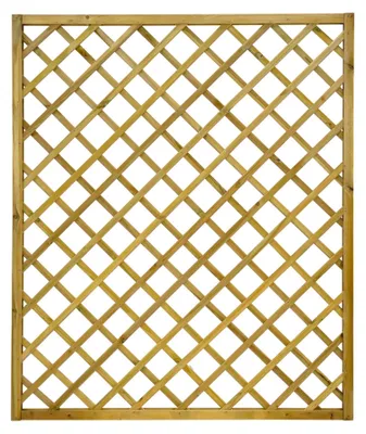 Produktbild von Ligna Gard Rankgitter Lausanne gerade 11x11 cm Loch 150x180 cm Holzzaun Kiefer Kesseldruckimprägniert 44x44 mm Rahmen 12x30 mm Lamellen