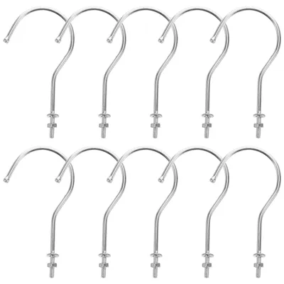 Productafbeelding van Mannequinhaakjes - Verstelbaar - Voor bevestiging aan paspop - 10 stuks - IJzer - Zilver