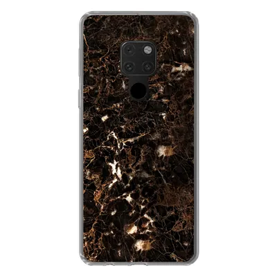 Produktbild von MuchoWow® Handyhülle Schutzhülle Hülle für Huawei P40 Lite Marmor - Schwarz - Gold Silikon Softcase Handy Hülle - Handy