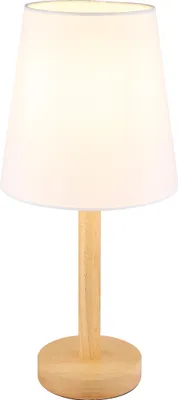 Produktbild von Globo Lighting|Tischleuchte Metall holzoptik, 1x E14