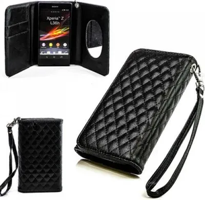 Produktbild von Sony Xperia Z (L36H) Booksytle Handtasche Mirror Schwarz