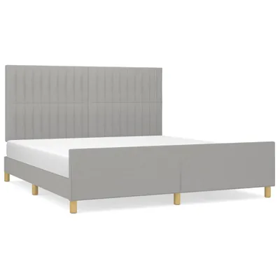 Obrázek produktu pro vidaXL Rám postele bez matrace světle šedý 180x200 cm látka