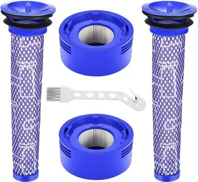 Produktbild von 4 Stück Ersatzteile Filter für Dyson V6 V7 V8, Waschbar Ersatzfilter Vorfilter für Dyson DC58 DC59 DC61 DC62 Animal Pro Absolute Motorhead Digital Slim Staubsauger Zubehör Vormotorfilter