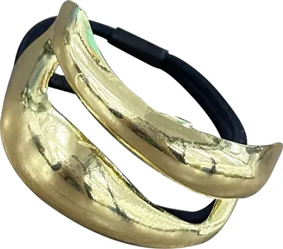 Produktbild von Haargummi mit Zwillingskurven – Elegant Gold