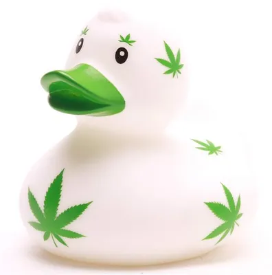 Produktbild von Badeente Cannabis Vinyl 8 cm