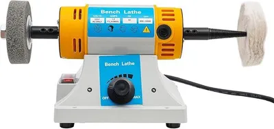 Produktbild von Kleine Elektrische Schmuck Tischpolierer Poliermaschine Set, 10000RPM Stufenlose Geschwindigkeitsregelung Schmuckschleifmaschine, Multifunktionale Bank Poliermaschine für Jade Schmuck Gem