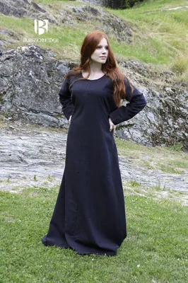 Produktbild von Mittelalter Kleid Typ Unterkleid Freya Schwarz XXXL