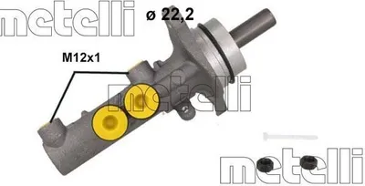 Produktbild von METELLI 05-1253 Bremszylinder Hauptbremszylinder für VW Polo Schrägheck (6R1, 6C1) für SEAT Ibiza IV Schrägheck (6J5, 6P1) für AUDI A1 Sportback