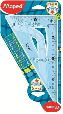 Immagine prodotto di Maped Flex Triangolo a 60° Plastica Blu, Translucent