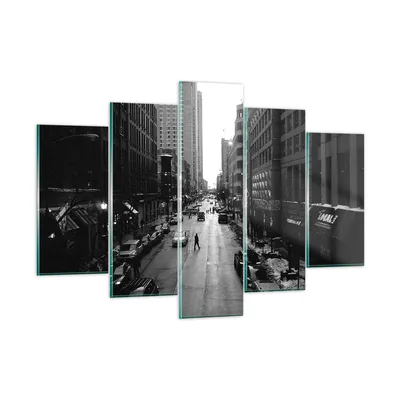 Produktbild von Bilder auf glas - Stadt Straße Haus - 150x100cm - Glasbilder - Wandbilder - Kunstdruck - zum Aufhängen bereit - Wanddekoration aus Glas - Glas Bilder - Wandbild auf Glas - 5 Teile - GEA150x100-3688