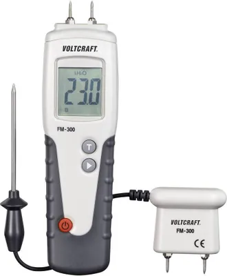 Produktbild von VOLTCRAFT FM-300 Holzfeuchtemessgerät Messbereich Holzfeuchtigkeit (Bereich) 6 bis 99 % vol Temperaturmessung