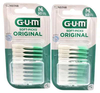 Produktbild von 2x GUM SOFT-PICKS Original Regular/Medium 2x 50 Stück