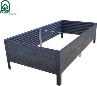 Obrázok produktu pre Záhradný zvýšený záhon WPC KLASIKA WOODLOOK 1500x750x300mm, sivý