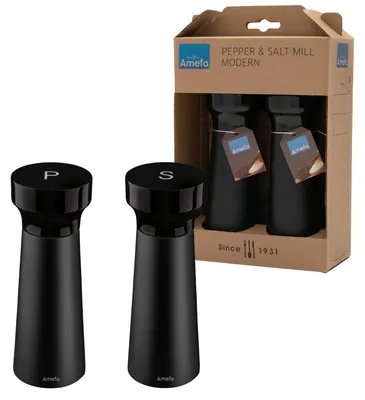 Productafbeelding van Amefa zout- en pepermolens, 2 stuks, 15 cm, zwart