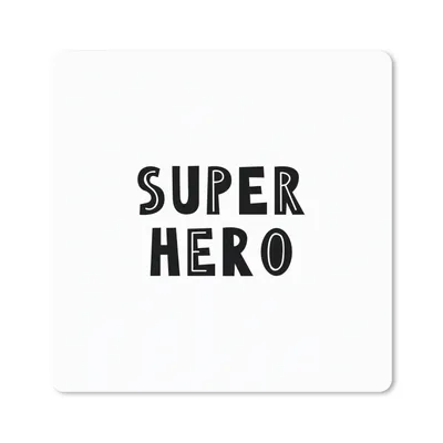 Produktbild von MuchoWow® Mauspad Mousepad Jungen - Zitate - Superheld - Kind - Sprichwörter 20x20 cm - Mousepads - Maus Mat - Pad - Mausunterlage - Desk Mat - Bureauartikeln