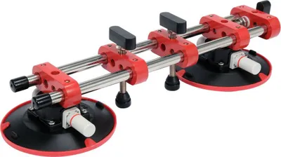 Produktbild von Doppel Saugnapfhalter 150mm Handpumpe Gummisauger Vakuum-Saugnapfheber Keramikfliesenheber