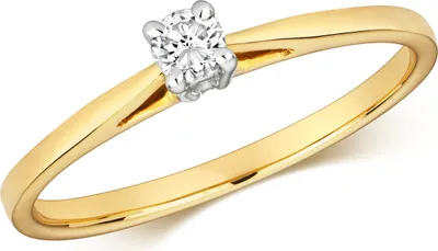 Produktbild von Funkelndes Feuer 9 Karat (375) Gold Damen - Diamant Solitärring Brillant-Schliff 0.10 Karat H - I1, 50 (15.9); TRS320389KYRSK