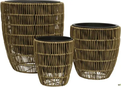 Produktbild von Pflanzgefäß Polyrattan d24h24cm a3 KSD