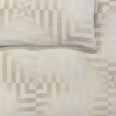 Produktbild von Estella Samt + Seide Flanell Bettwäsche 135x200 Brunico natur Streifen 5476-230