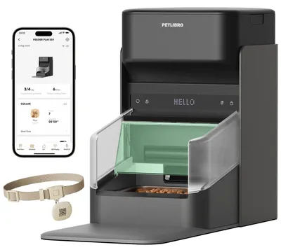 Obrázek produktu pro Automatické krmítko pro kočky - RFID rozpoznávání - S aplikací - Černé - 3 l