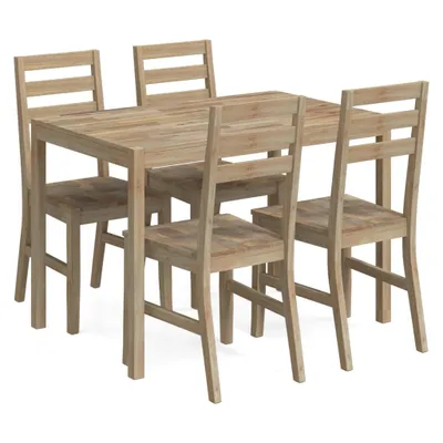 Image de vidaXL Ensemble de salle à manger 5 pièces en bois massif d'acacia