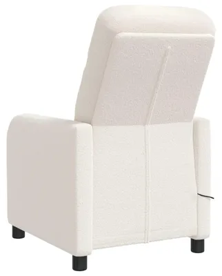 Immagine prodotto di Poltrona massaggiante relax, colore crema, rivestita in tessuto bouclé