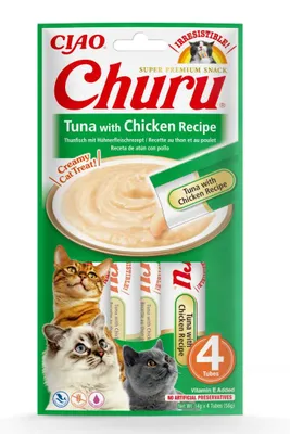 Immagine prodotto di Churu Cat Purée Tonno con Pollo 4x14g