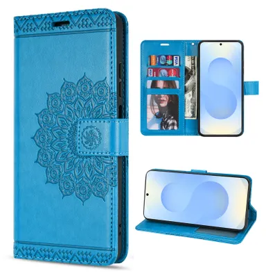 Produktbild von Handy Tasche für Samsung Galaxy S25 Hülle Handyhülle Klapphülle Wallet Case in Blau