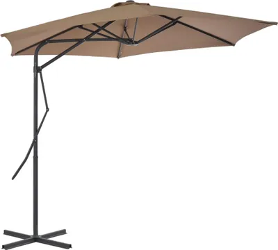 Obrázek produktu pro vidaXL Slunečník s ocelovou tyčí 300 cm Taupe