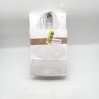 Image de Thepaperbagstore 30 sacs en papier pour fêtes, cadeaux, poignées, blancs