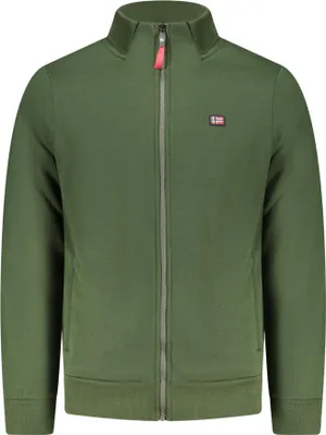Produktbild von Herren Grünes Zip-Up Sweatshirt mit Reißverschlusstaschen - Langarm